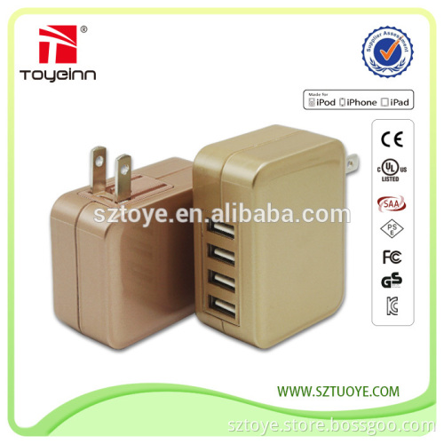 China supplier 5v 4.2a 5a 4usb world travel usb charger